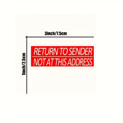80pcs Not At This Address Sticker 2 7 Adhesive Label Sticker