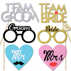 Wedding Photobooth Props Kit Engagement Photo Booth Accessories