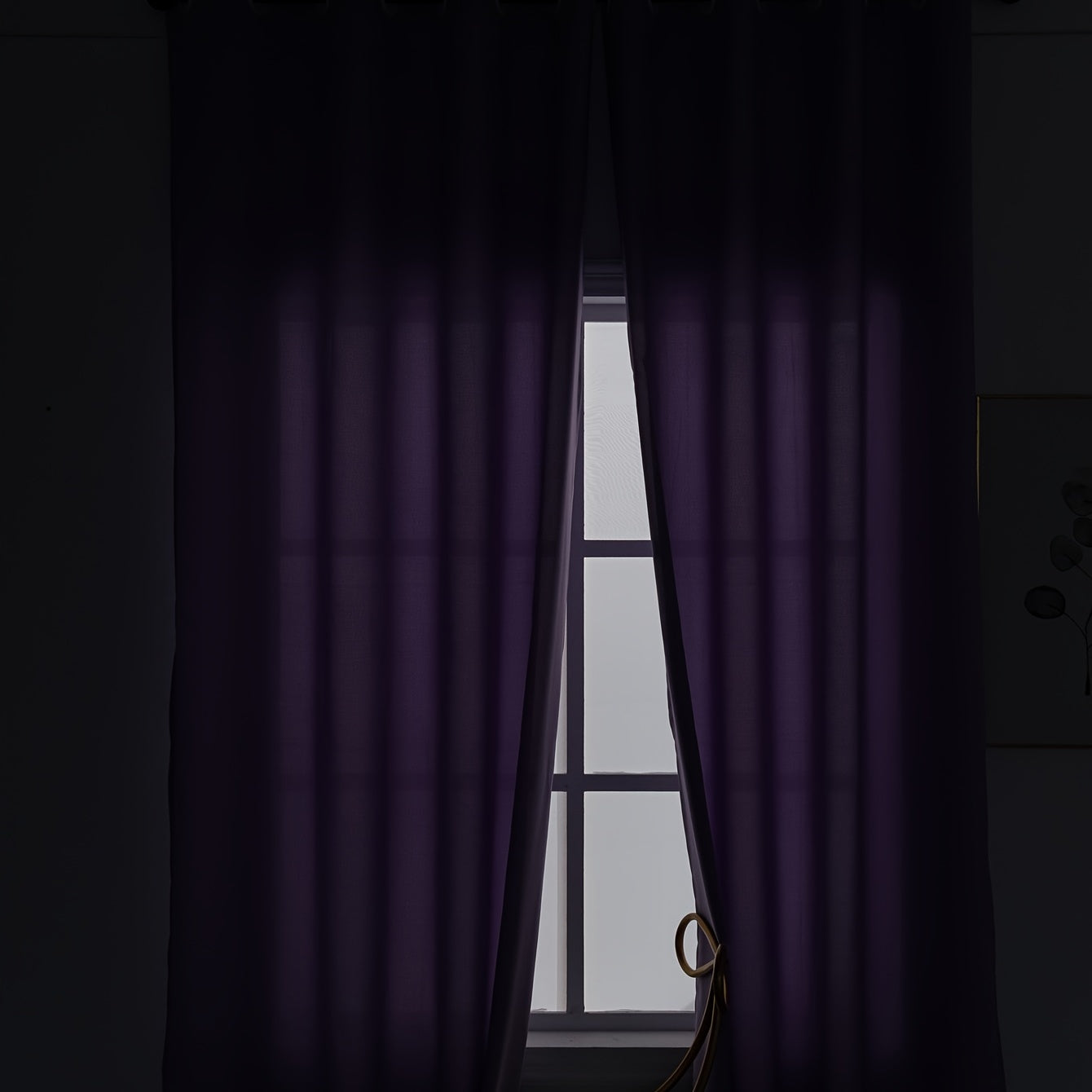 1pc Solid Blackout Curtain Suitable For Home Decor