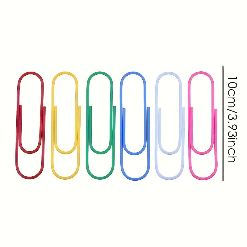 Colorful Jumbo Paper Clips 100mm - Pack of 20 - Office Supplies