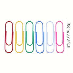 Colorful Jumbo Paper Clips 100mm - Pack of 20 - Office Supplies
