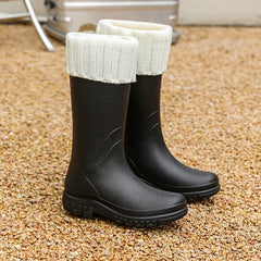 Waterproof High Boots Non Slip Faux Fur Lining Rain Boots