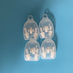 4 Pairs Swimming Earplugs & Nasal Clips, Noise Reduction for Sleep & Swim