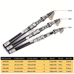 Carbon Telescopic Fishing Rod for Saltwater Fishing