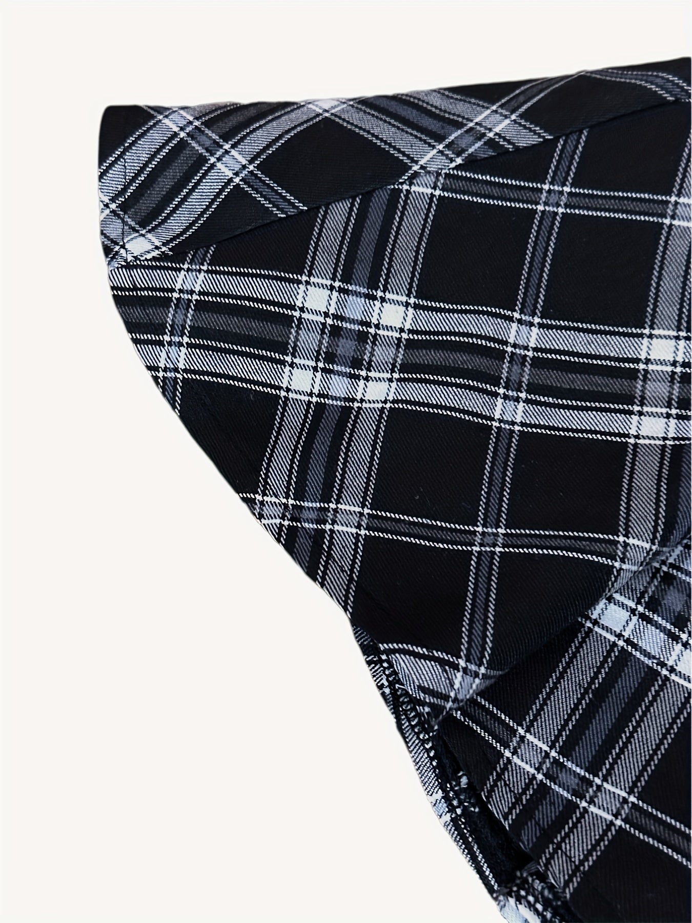 Plaid Print Mini Skirts Casual Ruched Comfy Daily Skirts