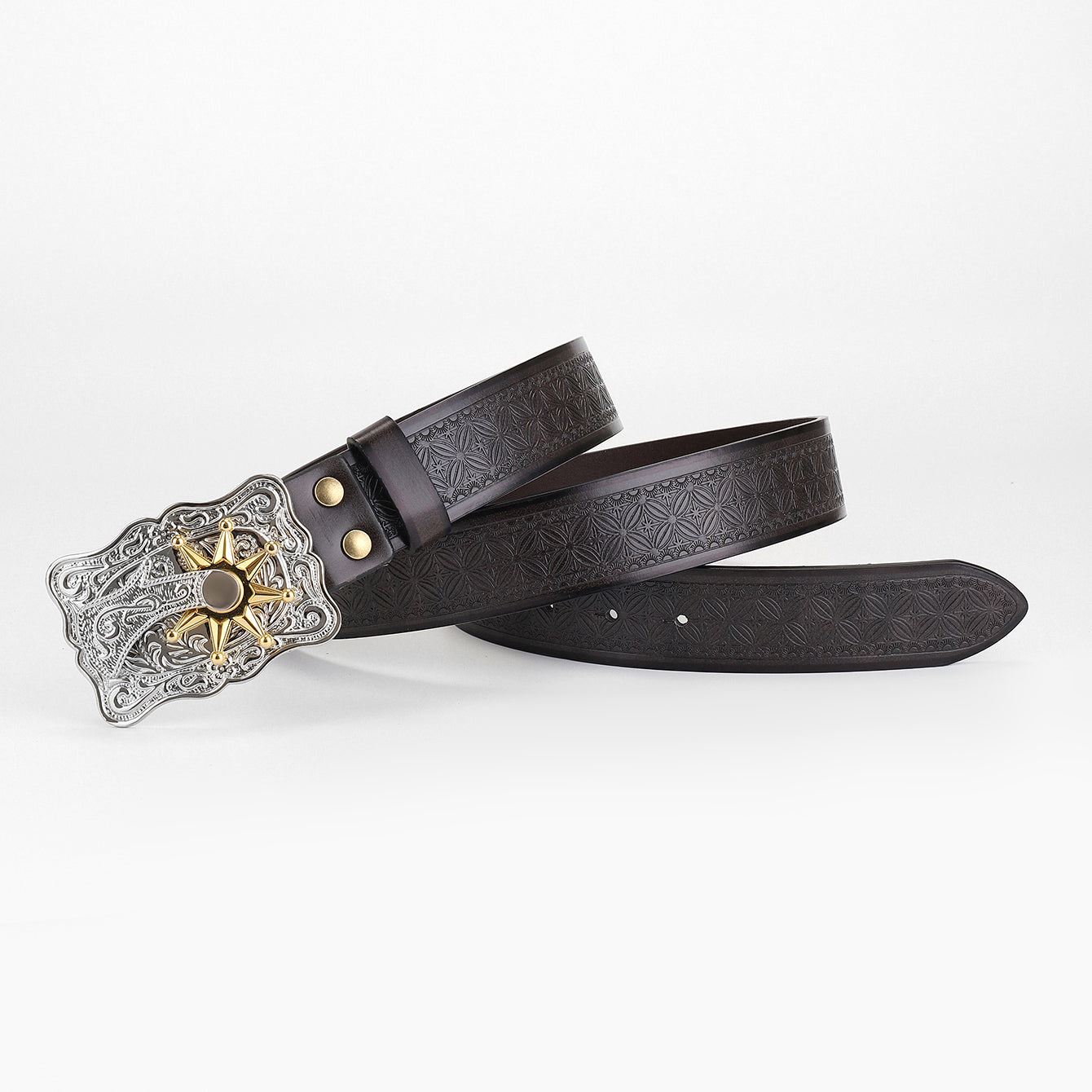 Men's Casual Brown PU Leather Belt