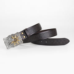Men's Casual Brown PU Leather Belt