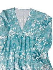 Boho Dress Women's Plus Lantern Sleeve V Neck Dress