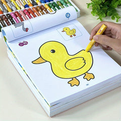 160 Page Kids Drawing & Coloring Book with Animals Traffic Scenes Fire Trucks