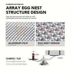 ETROL Ultra Light Egg Nest Moisture Proof Sleeping Mat