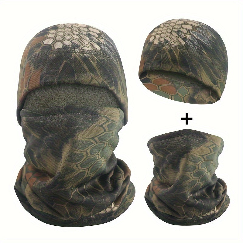 Winter Split Warm Headgear Camo Balaklava Hat