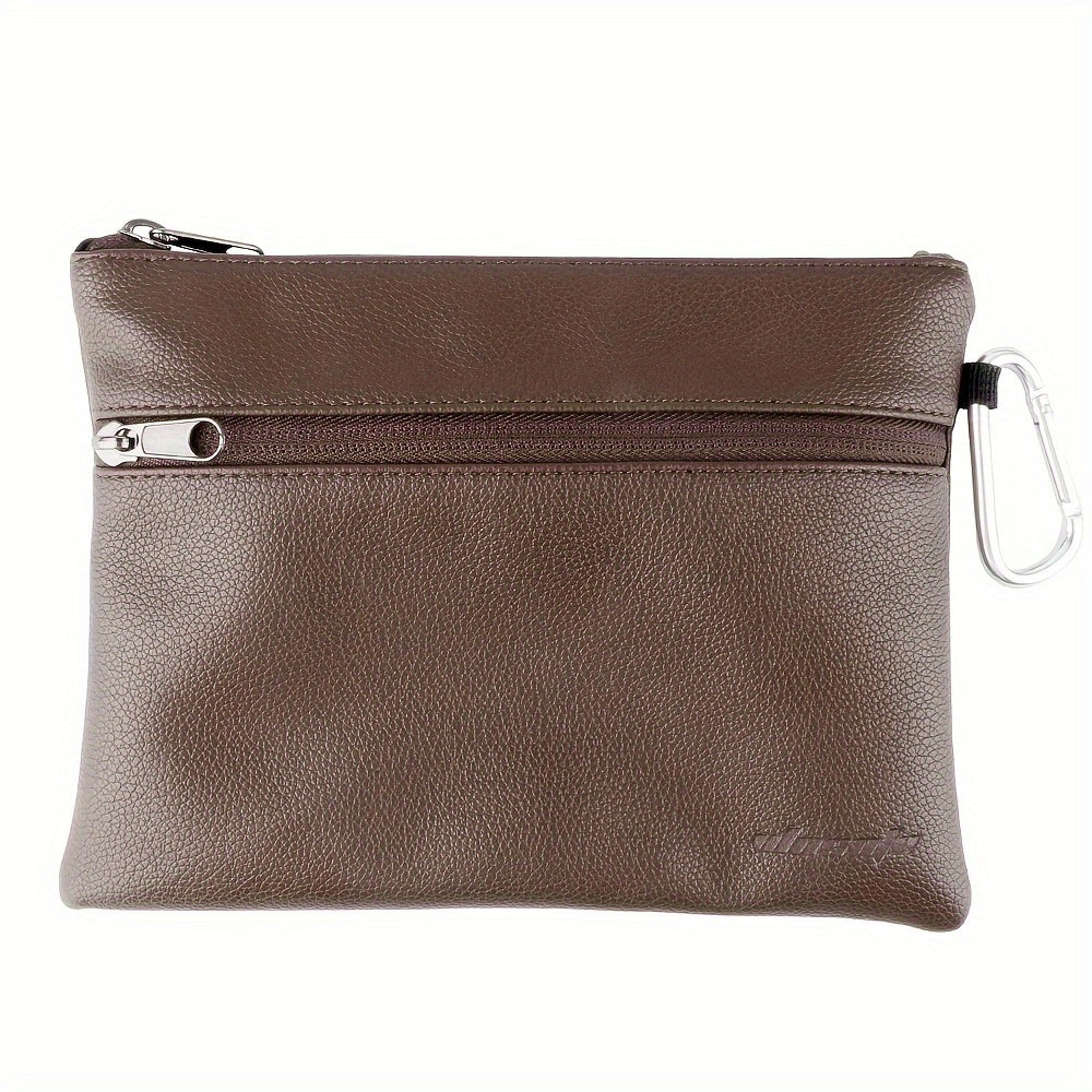 1pc Golf Bag Portable Multifunctional Tool Bag PU Waist Bag with Carabiner
