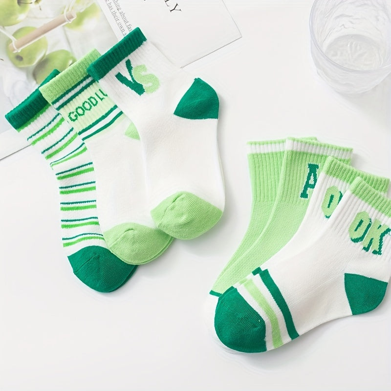 5pairs Children's Cotton Socks Breathable Boys Girls Summer Baby Mesh Stockings