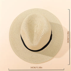 Sunshade Sunscreen Straw Hat for Men and Women