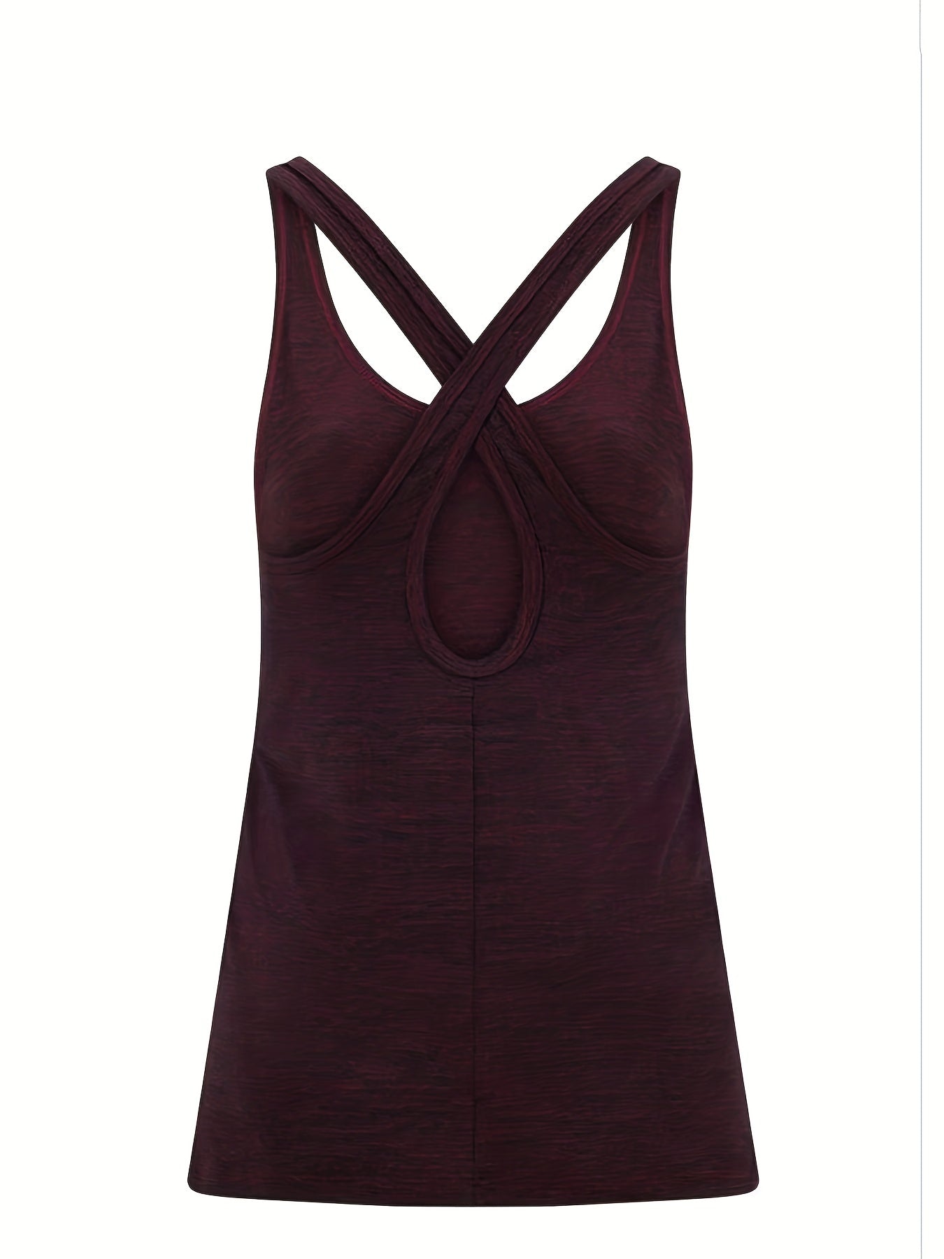 Women's Plus Size Cross Back Yoga Tank Top