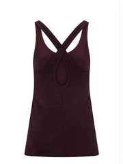 Women's Plus Size Cross Back Yoga Tank Top