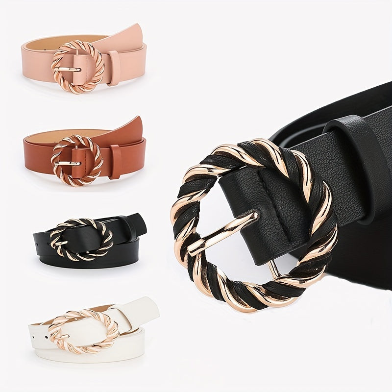 Kids PU Leather Belt, Dress Suit Jeans Accessories Belt Buckle