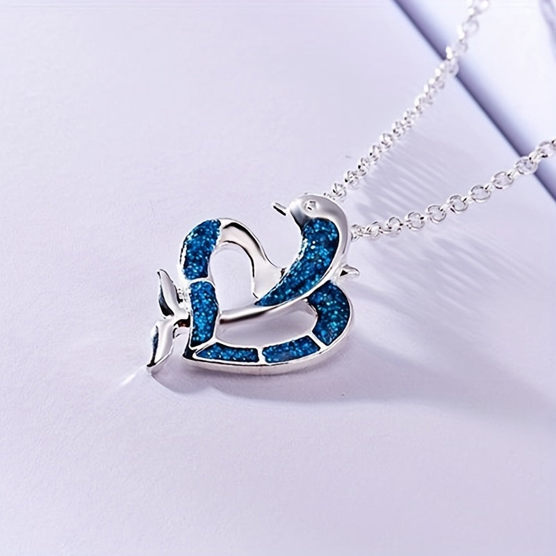 Girl's Love Dolphin Necklace Pendant Fairy Necklace Pendant Jewelry