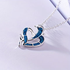 Girl's Love Dolphin Necklace Pendant Fairy Necklace Pendant Jewelry
