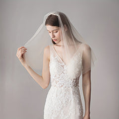 Thin Mesh Veil With Comb Bridal Veil Plain Yarn Wedding Hair Accessories