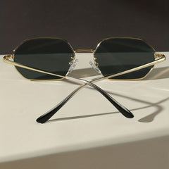 Geometric Metal Frame Sunglasses Vintage Outdoor UV400