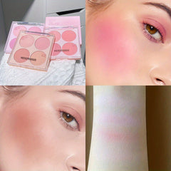 Sweet Four Blush Brightening Natural Nude Makeup Correcting Palette Matte Blush