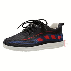 Women's Geometric Pattern Sneakers Lace Up Knit Mesh Running Trainers