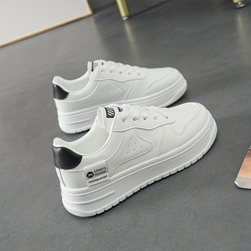 Women's Lace Up Platform Sneakers Low Top Shoes