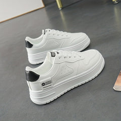 Women's Lace Up Platform Sneakers Low Top Shoes