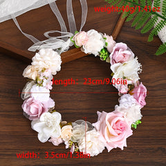 Flower Headband Bridal Wreath Wedding Hair Accessories
