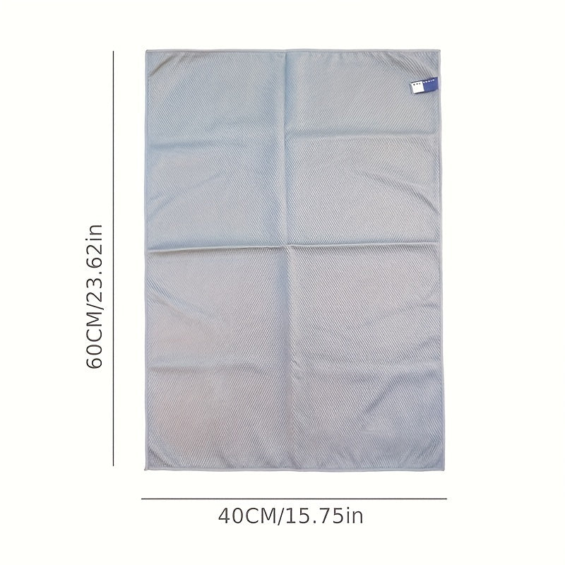 Microfiber Glass Cleaning Cloth Fish Scale Design Stainless Steel Wipes