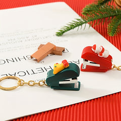 Christmas Mini Desktop Stapler Keychain