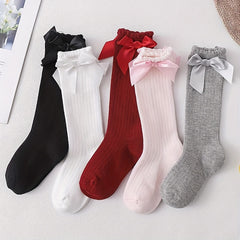 2pairs Baby Girls Kids Bowknot Princess Socks Spring Autumn Children's Socks