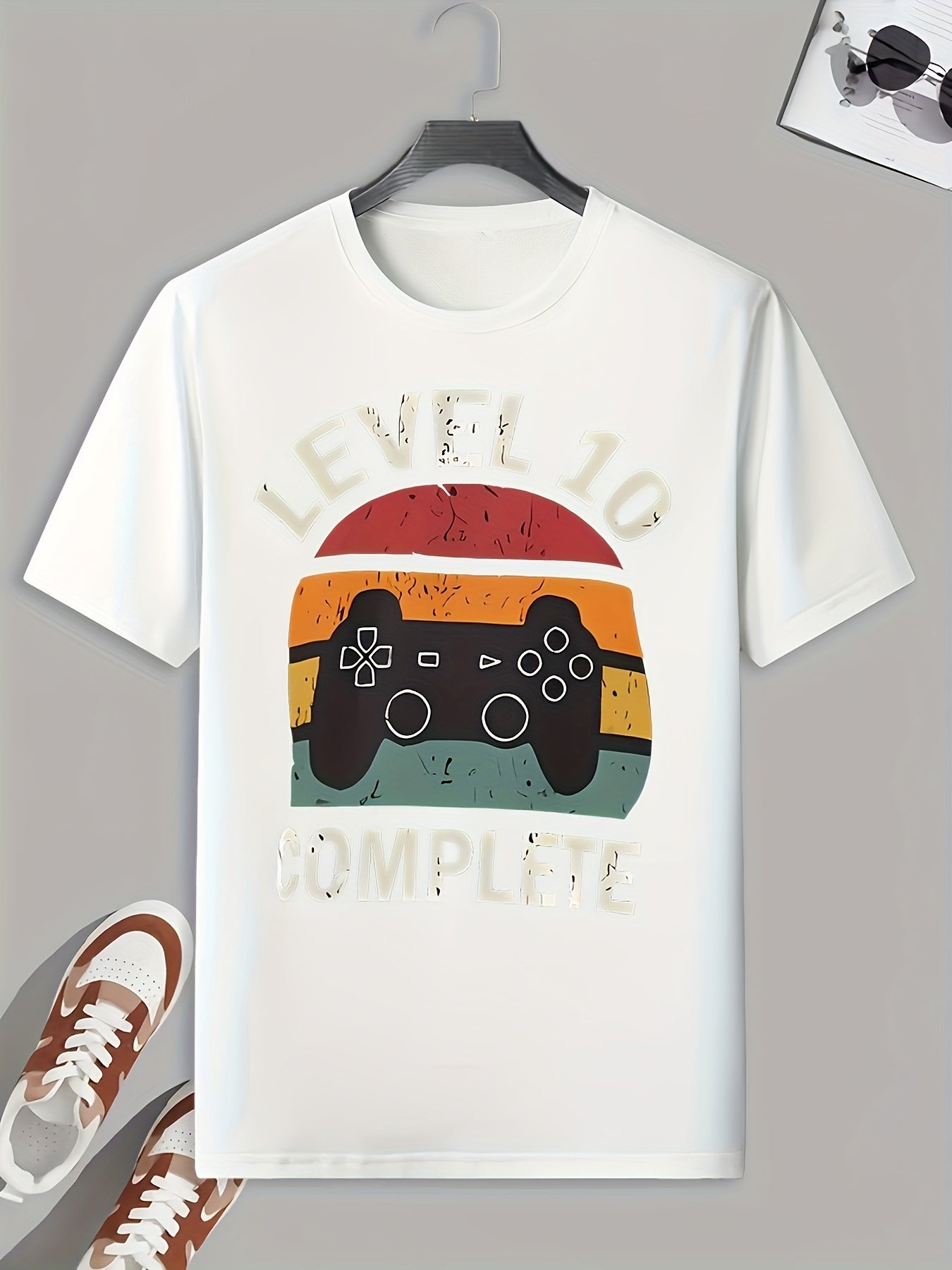 Gamepad Print Men's Graphic T-shirt for Summer