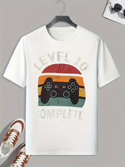 Gamepad Print Men's Graphic T-shirt for Summer