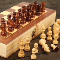 3 in 1 Chess Sets Travel Board Games Wooden Chess Board 29.01cm X 29.01cm