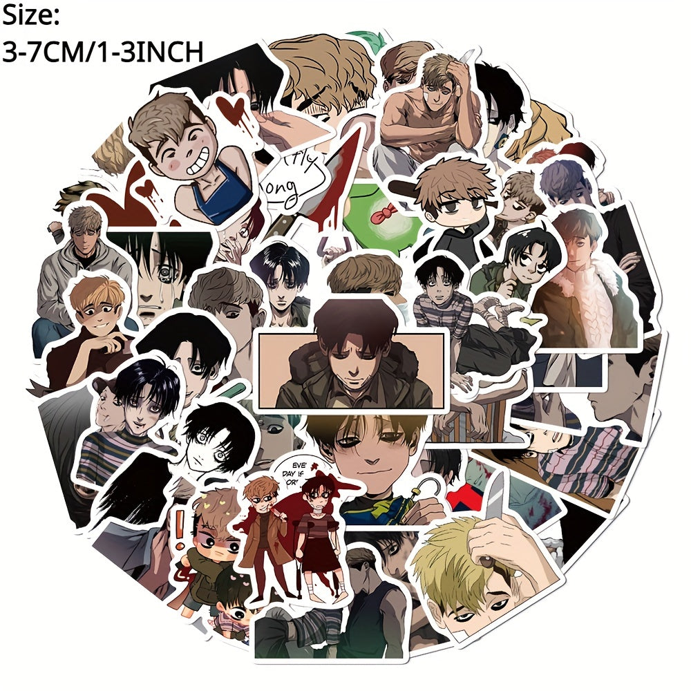 50pcs Anime Kill Tracking Series Stickers Waterproof DIY Creative Stickers