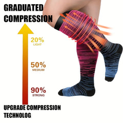 3 Pairs Plus Size Compression Socks For Women & Men 15 20 Mmhg Extra Wide Calf
