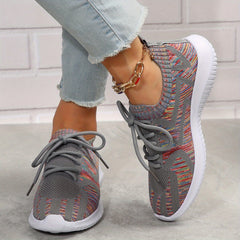 Women's Mesh Breathable Running Shoes Comfortable Lace Up Lightweight Sneakers