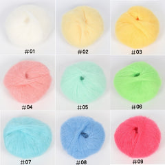 Soft Mohair Yarn for DIY Crocheting and Knitting