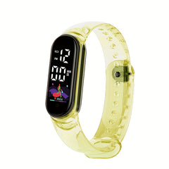 Transparent LED Electronic Watch Waterproof Touch Screen