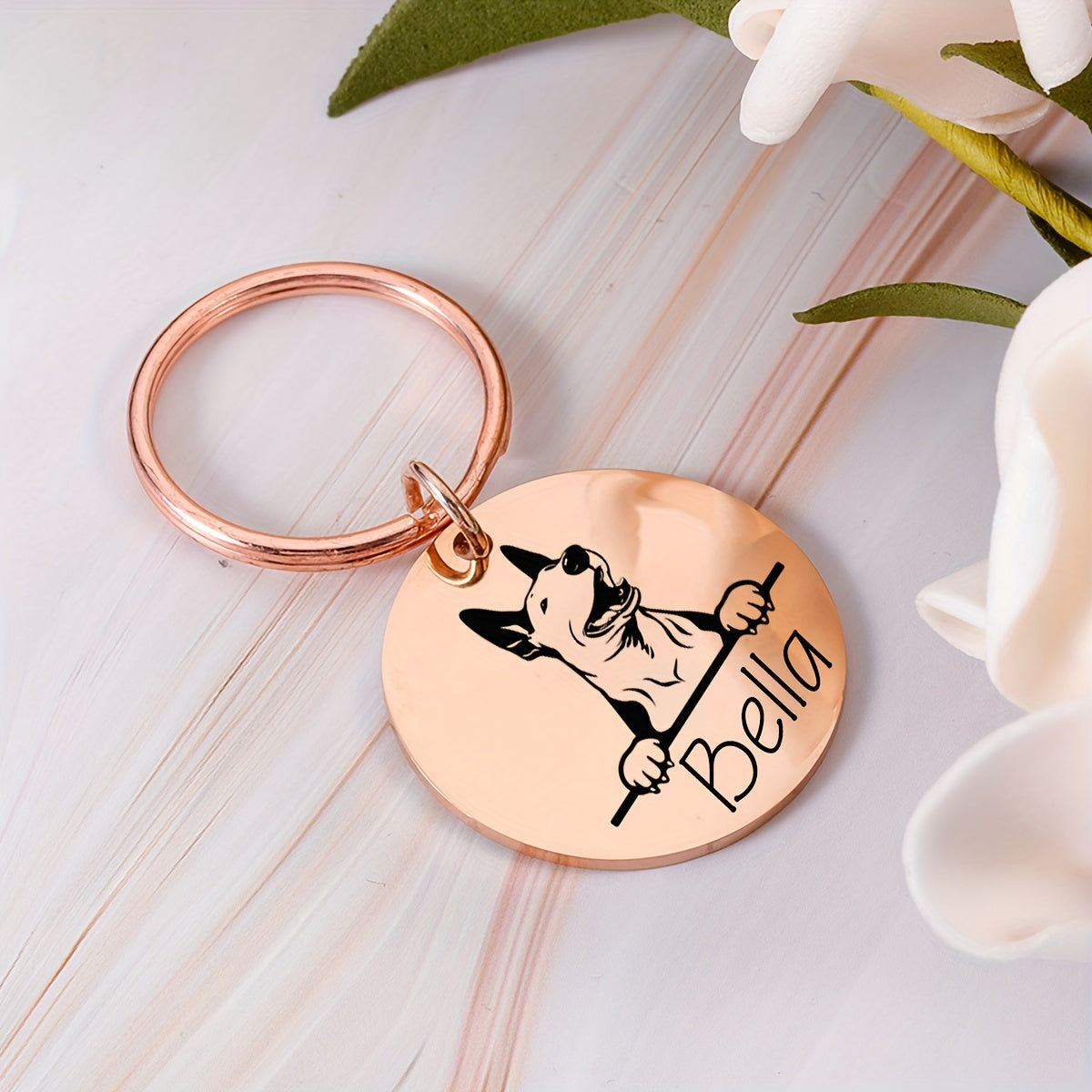 Custom Engraved Stainless Steel Pet ID Tag for Dogs and Cats