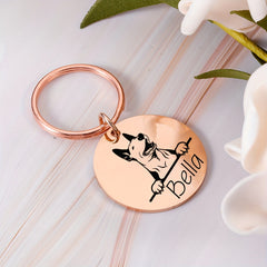 Custom Engraved Stainless Steel Pet ID Tag for Dogs and Cats