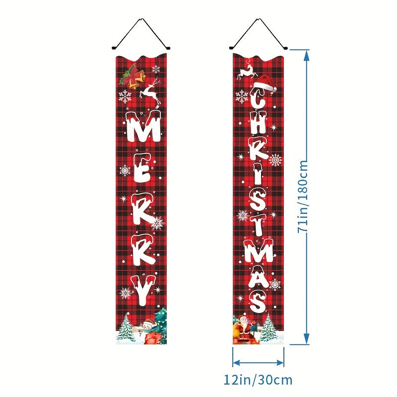2pcs Nutcracker Christmas Couplets Holiday Party Santa Decorating