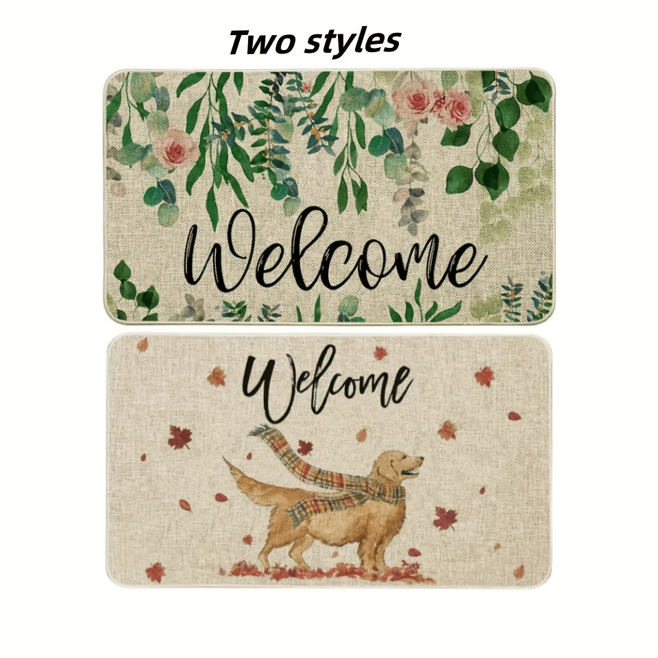 Eucalyptus Leaf Door Mat Non Slip Durable Entrance Mat