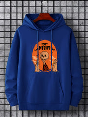 Cartoon Skull Graphic Hoodie Halloween Style Hooded Shirt