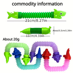 Colorful Sensory Toy Decompression Telescopic Key Chain for Girls