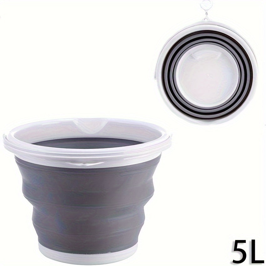 1pc Foldable Fishing Barrel 5L 1 32gal Collapsible Bucket