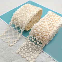 1 Yard Beige Lace For DIY Sewing Lace Trims For Hair Accessories