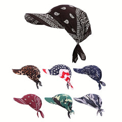 Paisley Print Turban Cap Headwrap Sun Visor Hat